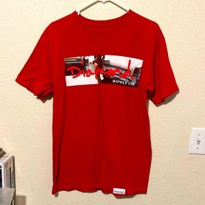 Diamond supply co men’s red shirt graphic tee shirt